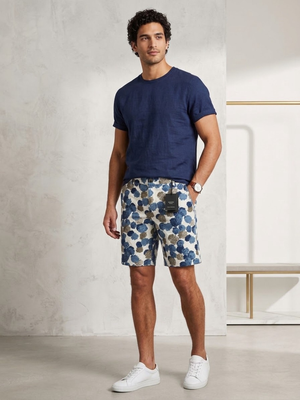 Club Monaco Maddox Mix Vert Shorts 33 Blue Green NWT
